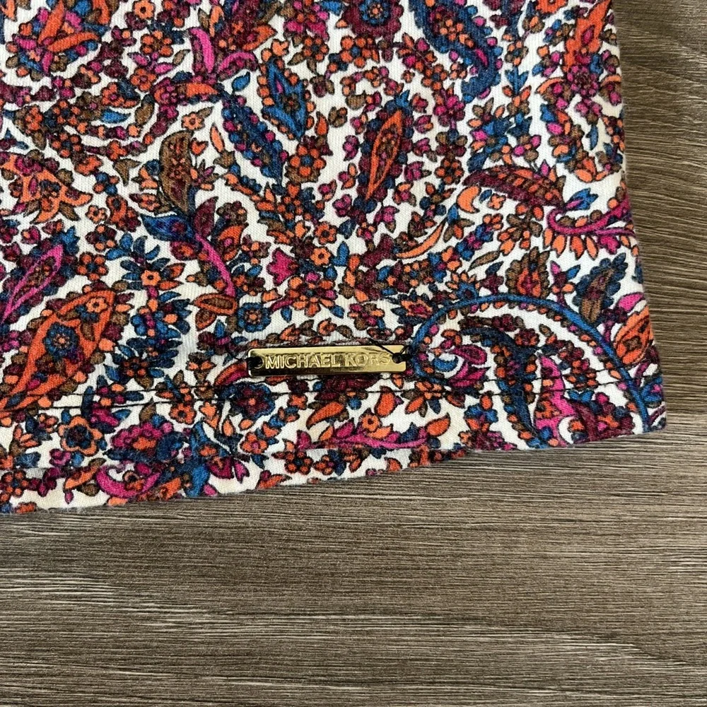 Michael Michael Kors Womens XL Blouse Top Multicolor Paisley